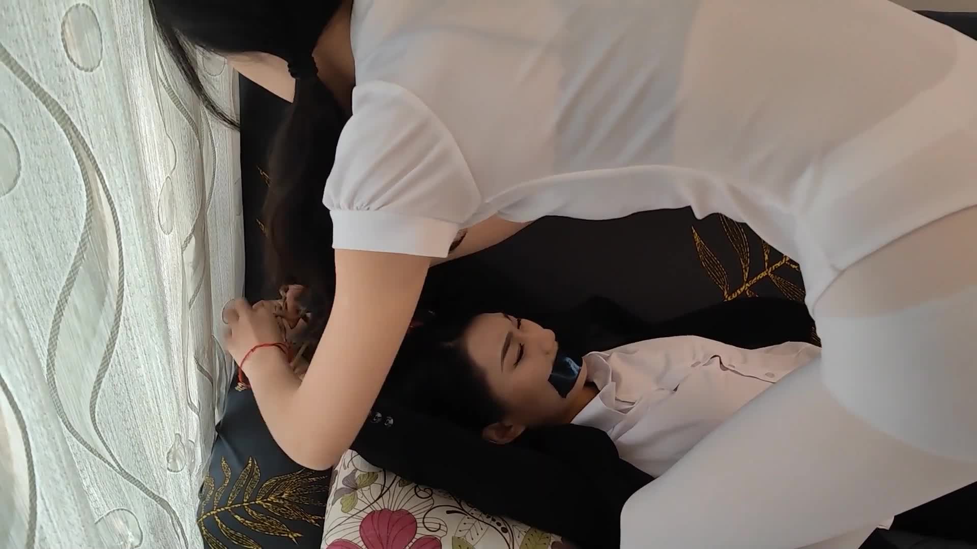 【随心原创】 苏樱 雅熙 互相挠痒捆绑玩弄