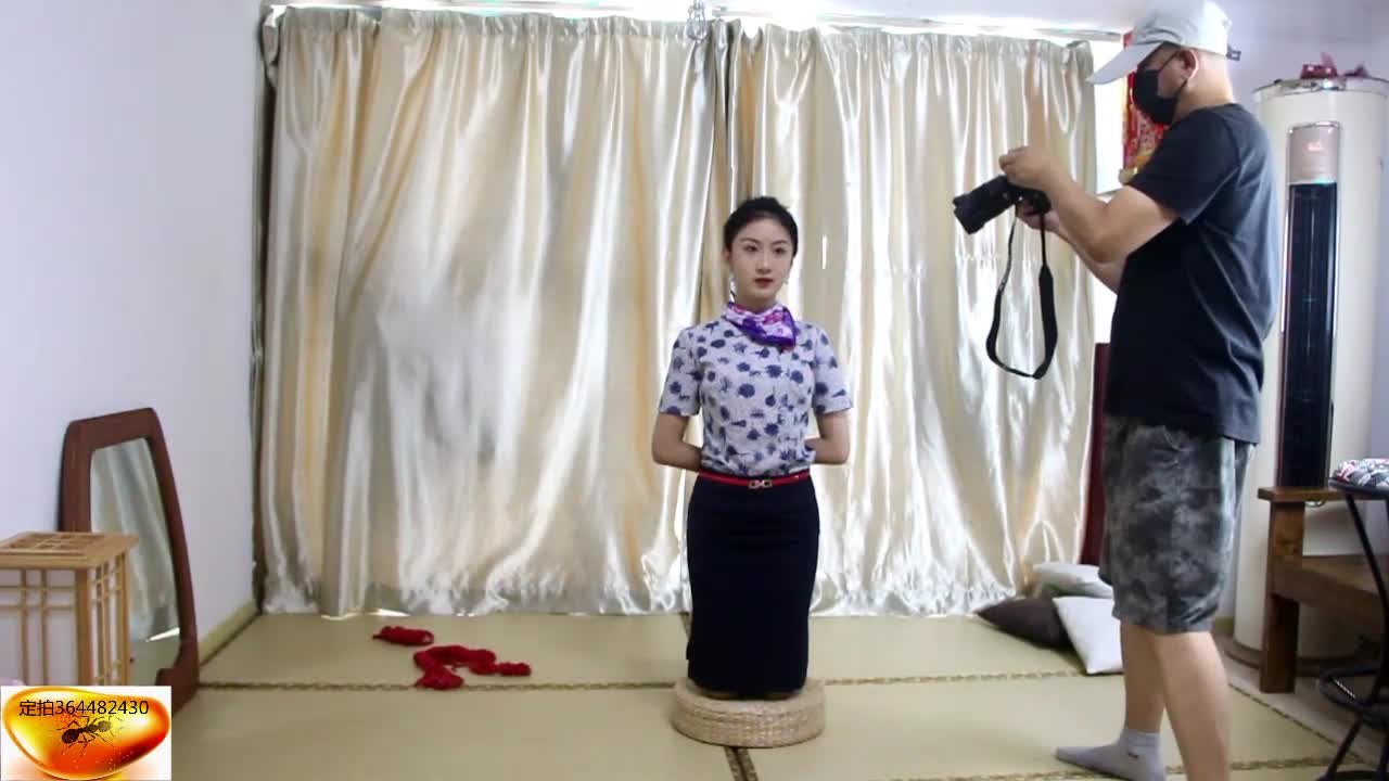 【绳舞飞扬】 空姐盈儿 绝对美女 身高169空乘班长盈儿终于实现紧缚体验，后高手紧缚