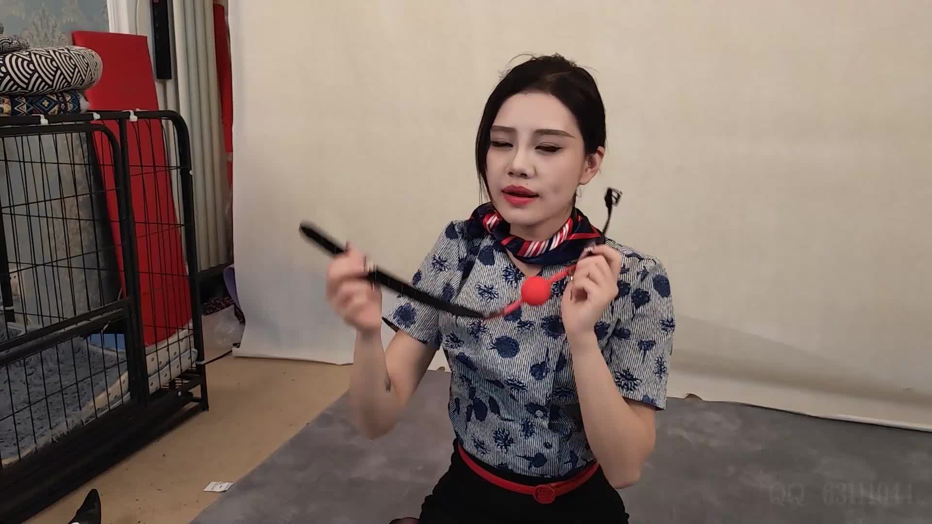 【随心原创】 江奈空姐口球推销员