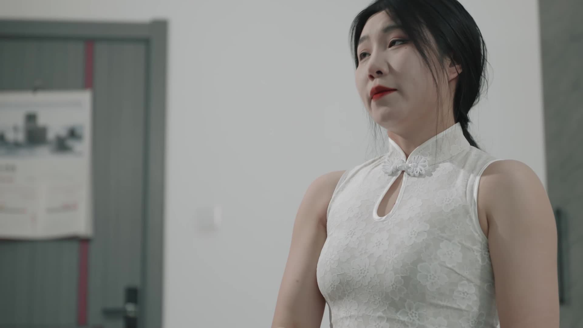 【4k映像】 吴晗的旗袍日式紧缚