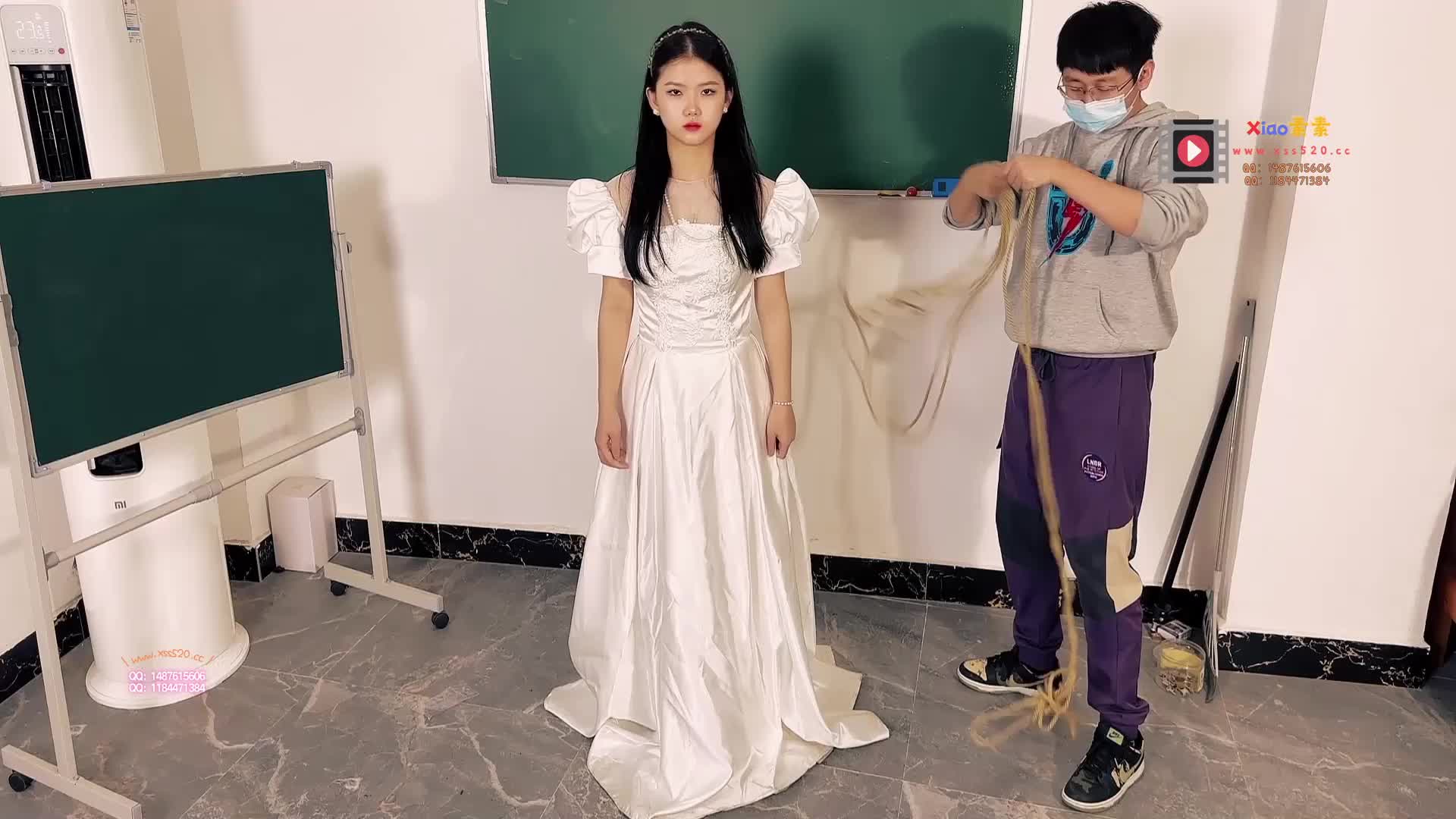 【xiao素素】 风暖华堂拥玉人-小美女婚纱唯美