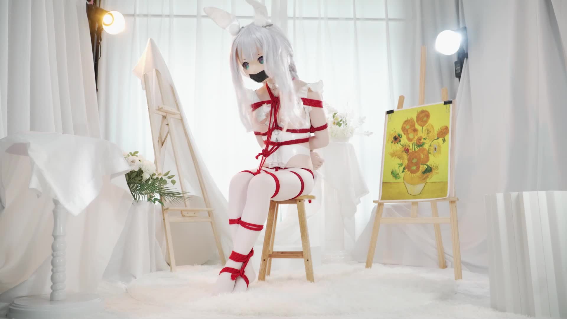 【网友原创】 恶毒Kigurumi凳缚与驷马缚试镜