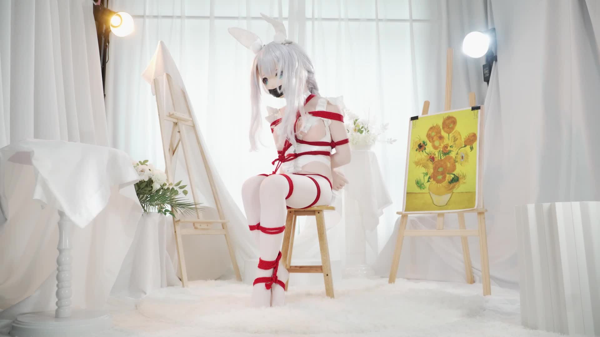 【网友原创】 恶毒Kigurumi凳缚与驷马缚试镜