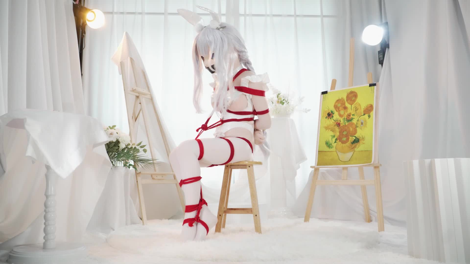 【网友原创】 恶毒Kigurumi凳缚与驷马缚试镜