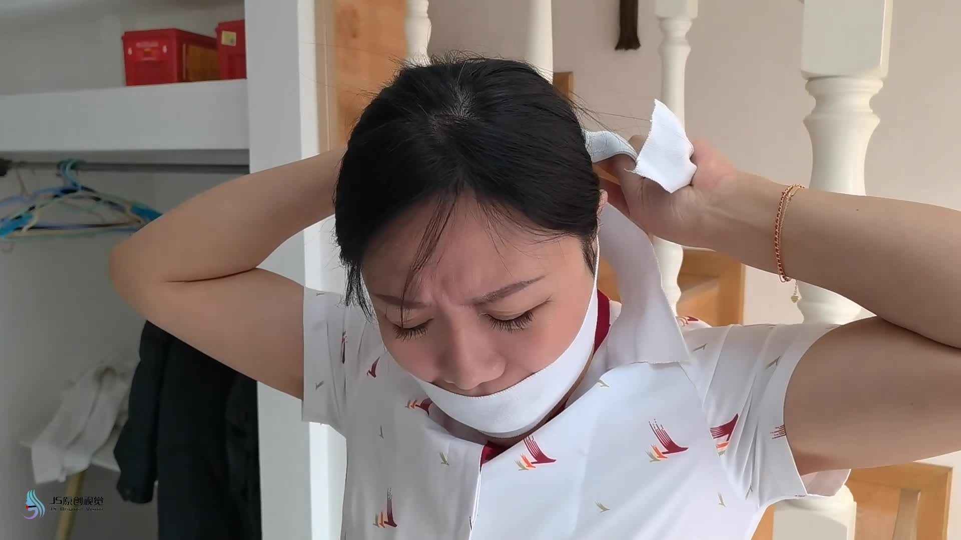 【JS原创】 空姐危机 李然 空姐下班家中被劫持捆绑