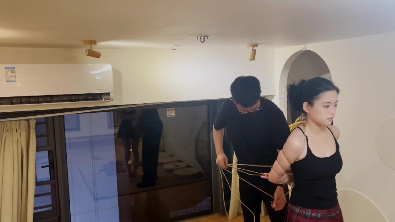 【奥特曼】 极限紧缚 五花踮脚吊缚口环堵嘴